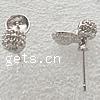 Brass Earring Stud Component, stainless steel post pin, plated 