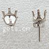 Brass Earring Stud Component, stainless steel post pin, plated 