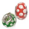 Lampwork Sterling Silver Double Core Beads, Rondelle Approx 4.5MM 