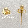 Brass Earring Stud Component, stainless steel post pin, plated 