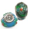 Lampwork Sterling Silver Double Core Beads, Rondelle, 13x8mm, Hole:Approx 4.5MM, Sold by PC