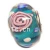 Lampwork Sterling Silver Double Core Beads, Rondelle Approx 4.5MM 