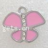 Zinc Alloy Enamel Pendants, Butterfly, plated Approx 1.5mm 