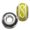 Lampwork Sterling Silver Double Core Beads, Rondelle, 13x8mm, Hole:Approx 4.5MM, Sold by PC