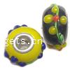 Lampwork Sterling Silver Double Core Beads, Rondelle, 13x8mm, Hole:Approx 4.5MM, Sold by PC