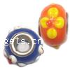 Lampwork Sterling Silver Double Core Beads, Rondelle Approx 4.5MM 