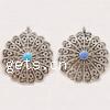 Zinc Alloy Enamel Pendants, Flower, plated Approx 3mm 