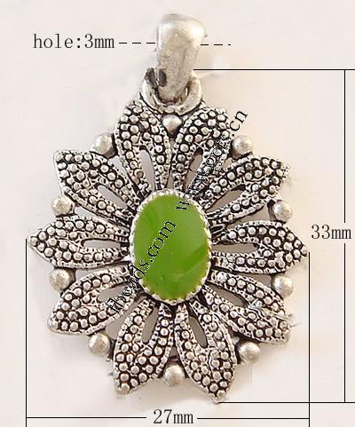 Zinc Alloy Enamel Pendants, Flower, plated, more colors for choice, 27x33x2mm, Hole:Approx 3mm, Sold By PC