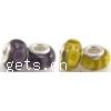 Lampwork Sterling Silver Double Core Beads, Rondelle, 13x8mm, Hole:Approx 4.5MM, Sold by PC