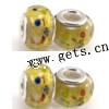 Lampwork Sterling Silver Double Core Beads, Rondelle Approx 4.5MM 