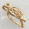 Brass Pinch Bail, Teardrop, plated Approx 2mm 