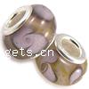 Lampwork Sterling Silver Double Core Beads, Rondelle, 13x8mm, Hole:Approx 4.5MM, Sold by PC