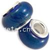 Lampwork Sterling Silver Double Core Beads, Rondelle, 13x8mm, Hole:Approx 4.5MM, Sold by PC