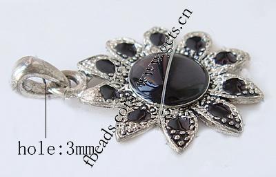 Zinc Alloy Enamel Pendants, Flower, plated, more colors for choice, 32x26x2mm, Hole:Approx 3mm, Sold By PC