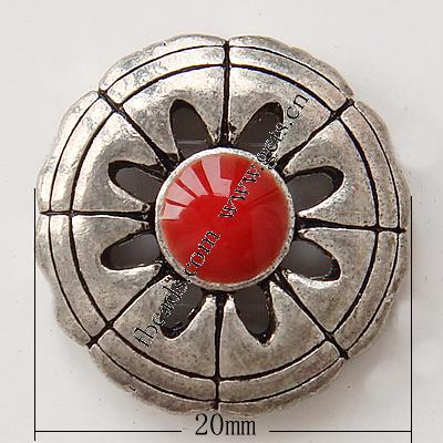 Enamel Zinc Alloy Connector, Round, plated, with rhinestone, more colors for choice, 20mm, Hole:Approx 2mm, Sold By PC