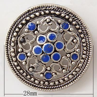 Emaille Zink Legierung Connector, Zinklegierung, plattiert, mit Strass, keine, 28mm, Bohrung:ca. 2mm, verkauft von PC