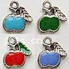 Zinc Alloy Enamel Pendants, Apple, plated Approx 1.5mm 