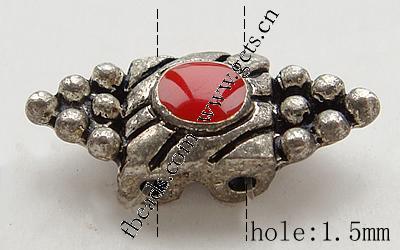 Emaille Zink Legierung Connector, Zinklegierung, oval, plattiert, mit Strass, keine, 18x8x3mm, Bohrung:ca. 1.5mm, verkauft von PC