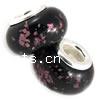 Lampwork Sterling Silver Double Core Beads, Rondelle Approx 4.5MM 