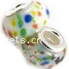 Lampwork Sterling Silver Double Core Beads, Rondelle, 13x8mm, Hole:Approx 4.5MM, Sold by PC