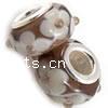 Lampwork Sterling Silver Double Core Beads, Rondelle, 13x8mm, Hole:Approx 4.5MM, Sold by PC