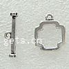 Zinc Alloy Toggle Clasp, single-strand cadmium free  Approx 1.5mm 