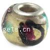 Lampwork Sterling Silver Double Core Beads, Rondelle, 13x8mm, Hole:Approx 4.5MM, Sold by PC