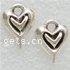 Zinc Alloy Heart Pendants, plated nickel, lead & cadmium free Approx 2mm 