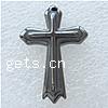 Magnetische Perlen, Magnetische Hämatit, Kreuz, schwarz, Grade A, 25x18x4mm, Bohrung:ca. 1mm, verkauft von PC