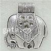 Zinc Alloy Pendant Rhinestone Setting, Elephant, plated Approx 10mm 