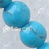 Perles turquoise naturelles teintées, Rond Environ 0.5mm pouce Vendu par brin