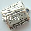 Zinc Alloy Flat Beads, Rectangle, plated Approx 2mm, Approx 