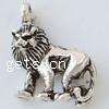 Zinc Alloy Animal Pendants, Lion, plated nickel, lead & cadmium free Approx 2.5mm 