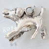 Zinc Alloy Animal Pendants, Dog, plated nickel, lead & cadmium free Approx 2.5mm 