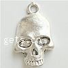 Zinc Alloy Skull Pendants, plated nickel, lead & cadmium free Approx 2mm 