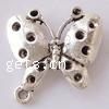 Zinc Alloy Pendant Rhinestone Setting, Butterfly, plated nickel, lead & cadmium free Approx 3mm 