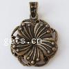 Zinc Alloy Flower Pendants, plated Approx 3.5mm 