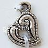 Zinc Alloy Heart Pendants, plated nickel, lead & cadmium free Approx 2mm 