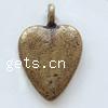 Zinc Alloy Heart Pendants, plated nickel, lead & cadmium free Approx 2mm 