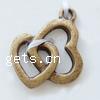 Zinc Alloy Heart Pendants, plated nickel, lead & cadmium free Approx 2mm 