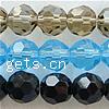 Round Crystal Beads, handmade faceted 14mm Inch 