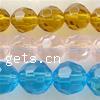 Round Crystal Beads, handmade faceted 14mm Inch 