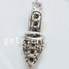 Zinc Alloy Pendant Rhinestone Setting, Shoes, plated nickel, lead & cadmium free Approx 2mm 