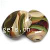 Handmade Lampwork Beads, Flat oval Approx 2MM 