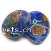 Handmade Lampwork Beads, Flat oval Approx 2MM 