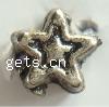 Granos de estrellas la aleación del cinc, aleación de zinc, chapado, más colores para la opción, 5x3mm, aproximado 1666PCs/KG, Vendido por KG