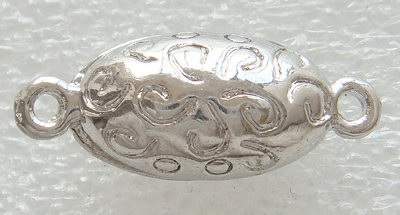 Fermoir magnétique en alliage de zinc, ovale, Plaquage normal, épaisseur de bordé plus de 3μm & avec les strass de Moyen-Orient & à un fil, plus de couleurs à choisir, 16x8x8mm, Trou:Environ 1.5mm, Vendu par PC