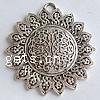 Zinc Alloy Flower Pendants, plated Approx 5mm 