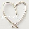 Zinc Alloy Pendant Components, Heart, plated 