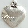 Zinc Alloy Heart Pendants, plated Approx 2mm 